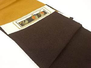 縮緬地四角に林檎・横段模様名古屋帯